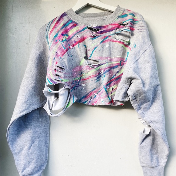 BYN Customs 90s Inspired Crop Sweater - Picture 1 of 8